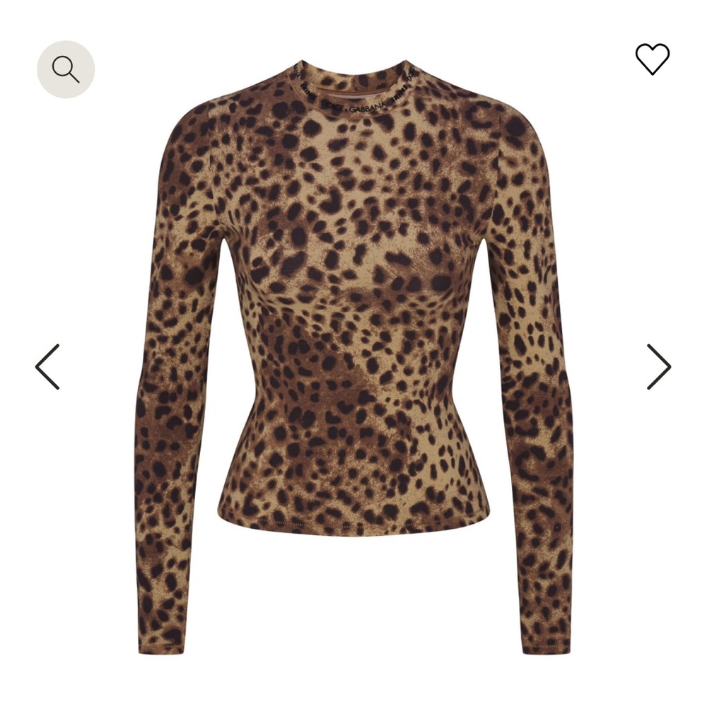 NEW DOLCE & GABBANA X SKIMS COTTON JERSEY LONG SLEEVE T-SHIRT Top SIZE SMALL